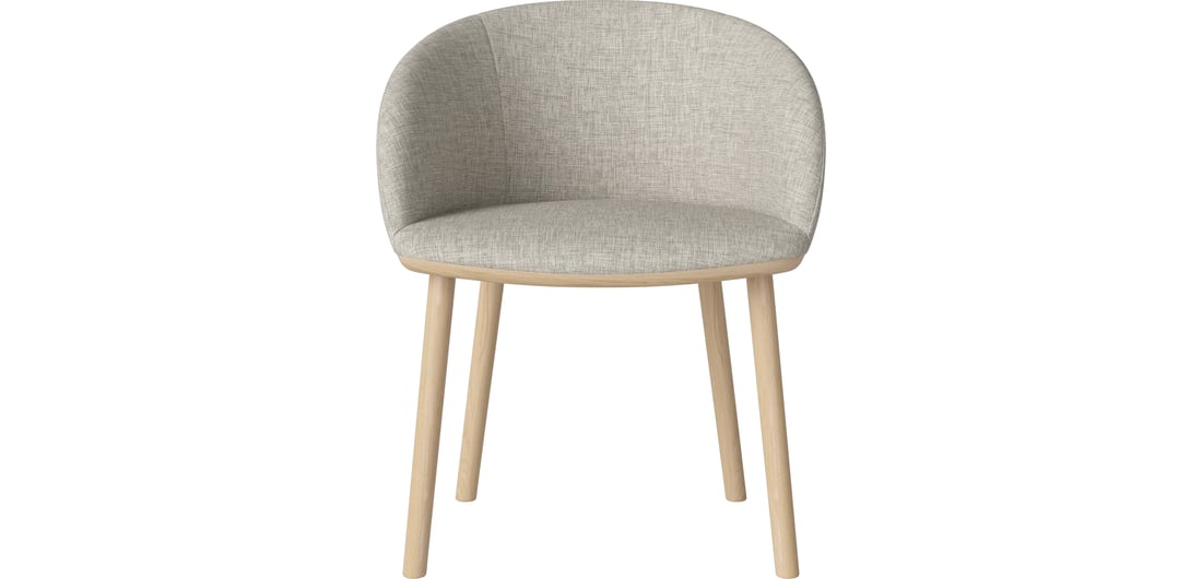 Bolia Scaun de Dining Join Nantes - Țesătură Netedă, Nisip 63×57×78 cm 1