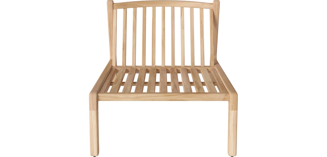 Bolia Modul de Spătar Canapea de Grădină Patio Lemn de Tec Netratat, Masiv 76,8×92,4×67,5 cm 1