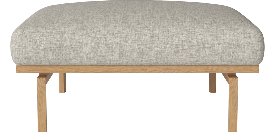 Bolia Puf Elton 100×75 cm Nantes - Pânză Netedă, Nisip 100×75×42 cm 1