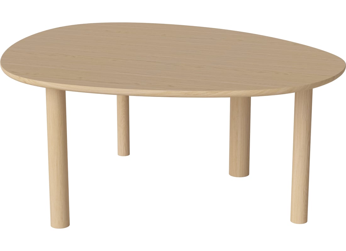 Bolia Masă de Dining Latch Stejar Alb Pigmentat, Masiv 146,50×170×74 cm 2