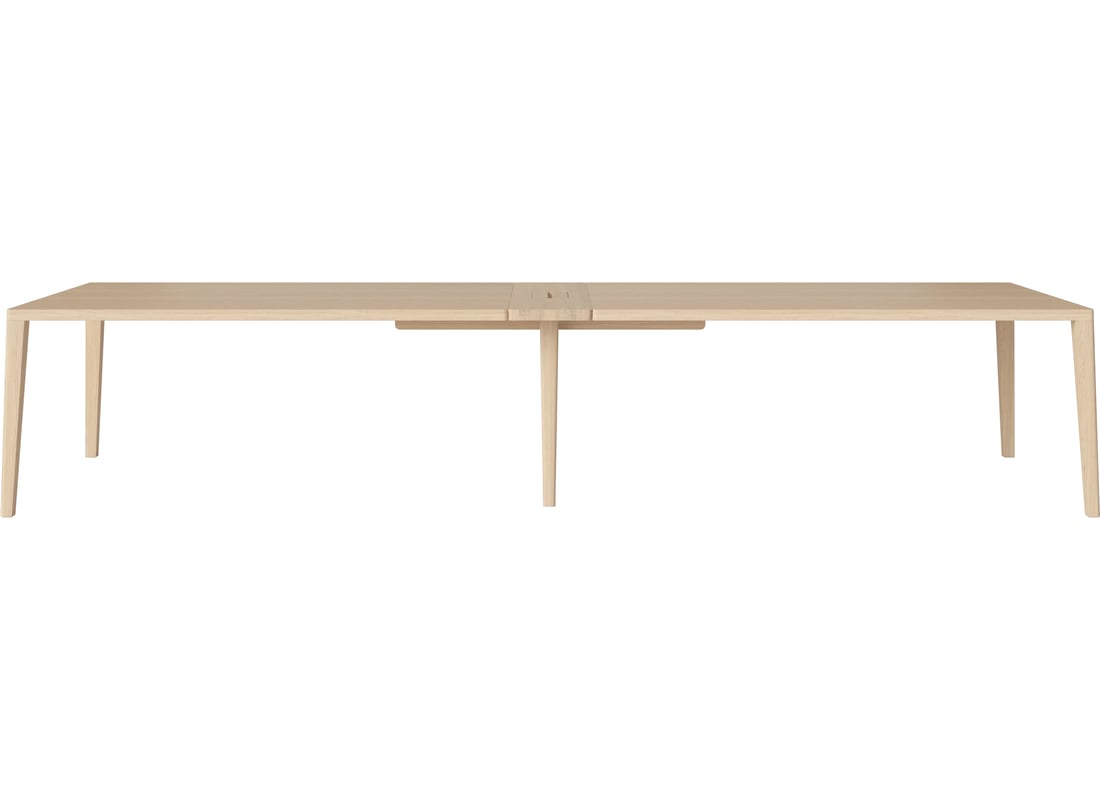 Bolia Masă Graceful Grand 390×120 cm - 30 mm cu Sistem de Ghidare Cabluri Stejar Uluit Alb, Masiv 120×75 cm 2