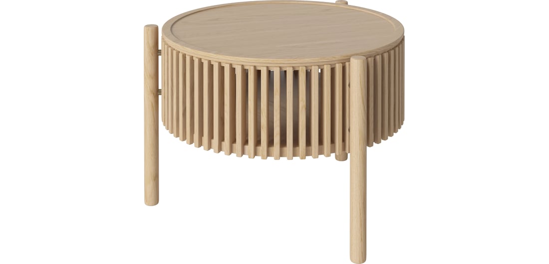 Bolia Masă de Cafea Story Ø60 cm Stejar Alb Pigmentat, Masiv Ø60×45 cm 1