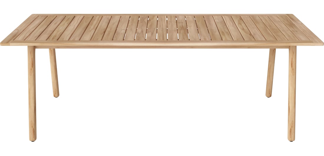 Bolia Masă de Grădină Patio Lemn de Tec Natural, Masiv 90×220×74 cm 1