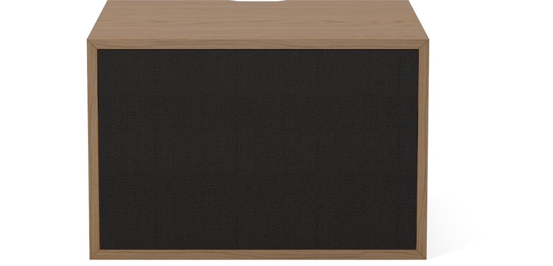 Bolia Modul Hifi Case cu Ușă din Țesătură, 35 cm Stejar Ulei, Furnir 1