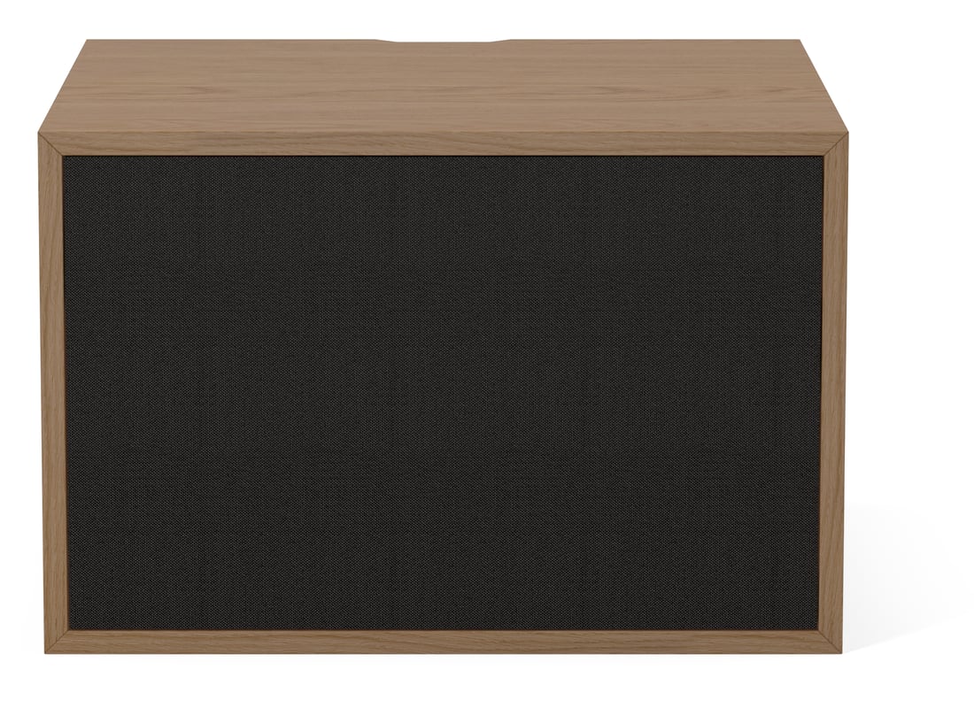 Bolia Modul Hifi Case cu Ușă din Țesătură, 35 cm Stejar Ulei, Furnir 2