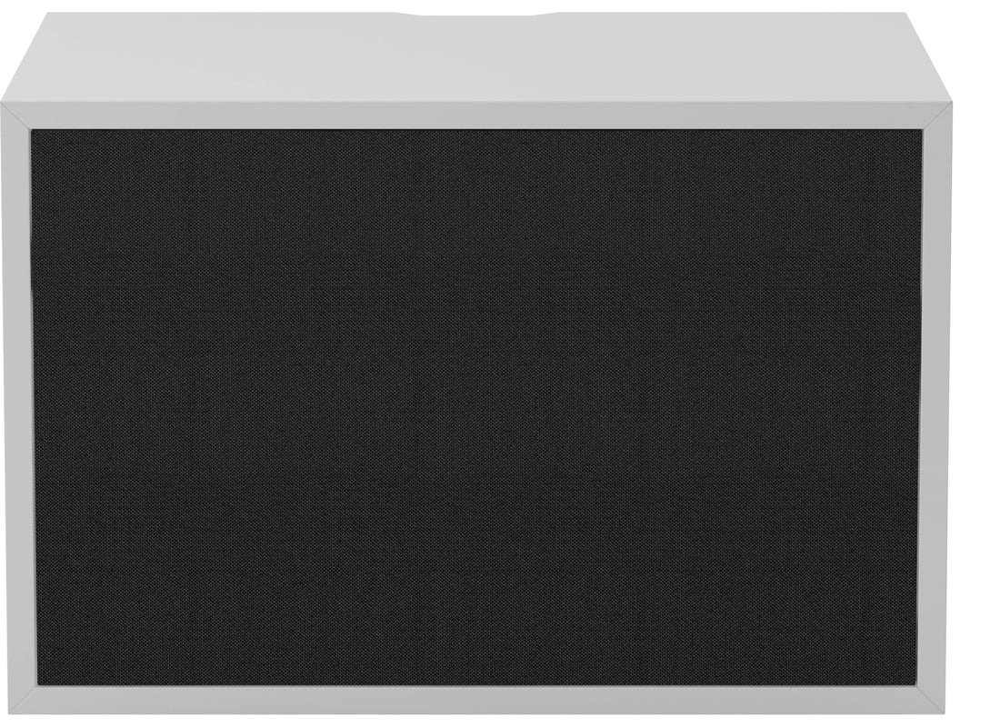 Bolia Modul Hifi Case cu Ușă din Țesătură, 28 cm MDF Vopsit Alb 2