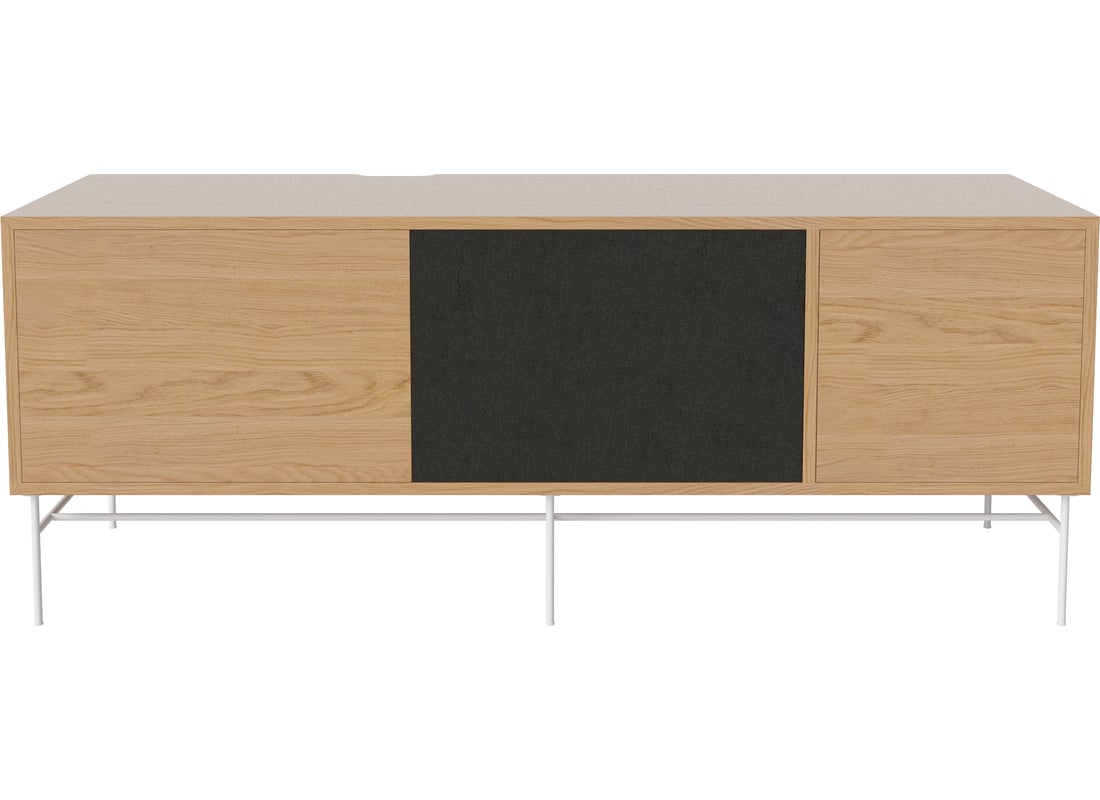 Bolia Mobilă HiFi Case cu Soclu - Mare, 48 cm Stejar Uluit, Furnir Lățime 135 cm Adâncime 48 cm Înălțime 52,50 cm 2