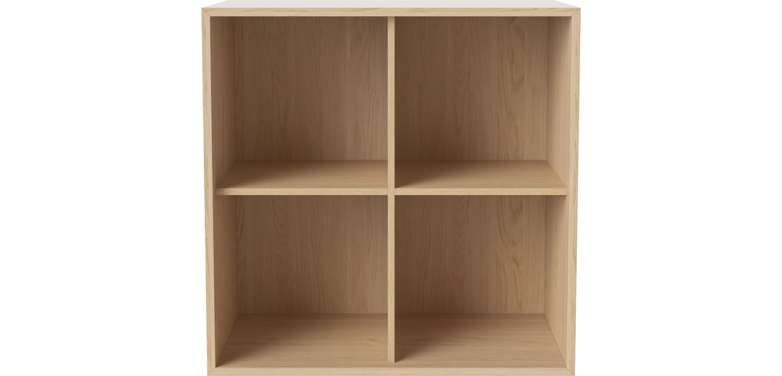 Bolia Modul de Raft Case 2 x 2 - 39 cm Furnir din Stejar Albit și Uluit 1