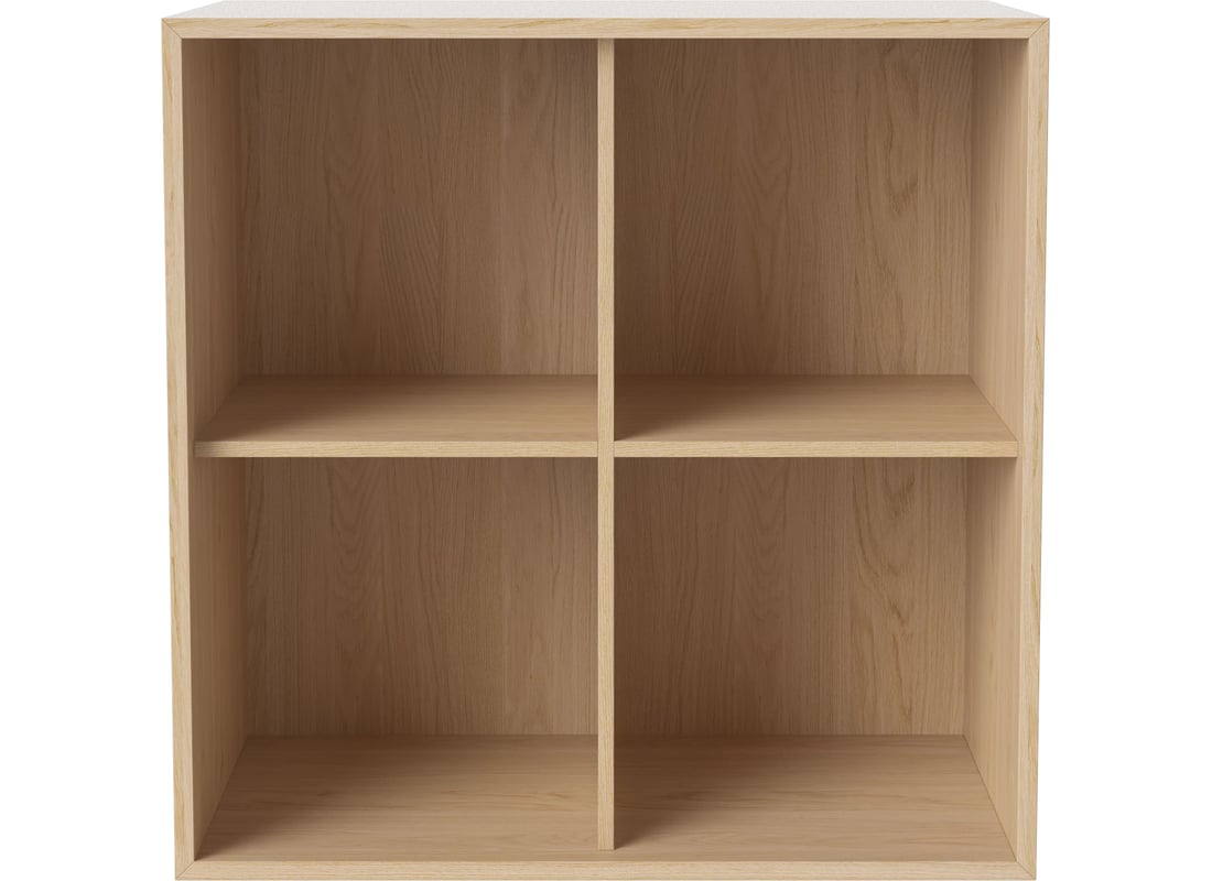 Bolia Modul de Raft Case 2 x 2 - 39 cm Furnir din Stejar Albit și Uluit 2