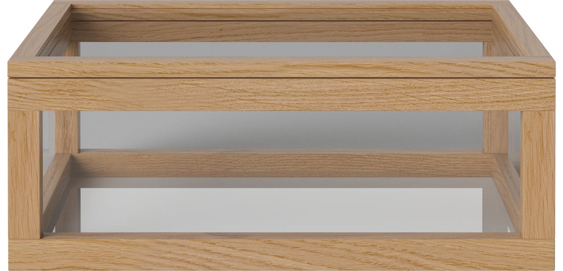 Bolia Element de Stocare Norie - Sticlă Stejar Uluit, Masiv 1