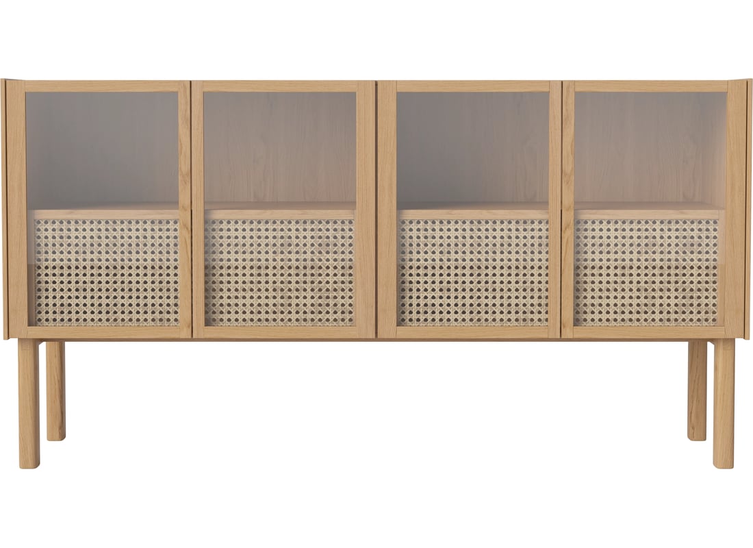 Bolia Bufet Cana Stejar Uluit, Furnir Lățime 158 cm Adâncime 40 cm Înălțime 83 cm 2