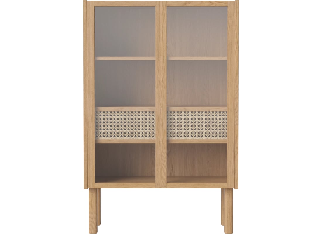 Bolia Dulap Înalt Cana Low Stejar Uluit, Furnir Lățime 70,60 cm Adâncime 40 cm Înălțime 108 cm 2