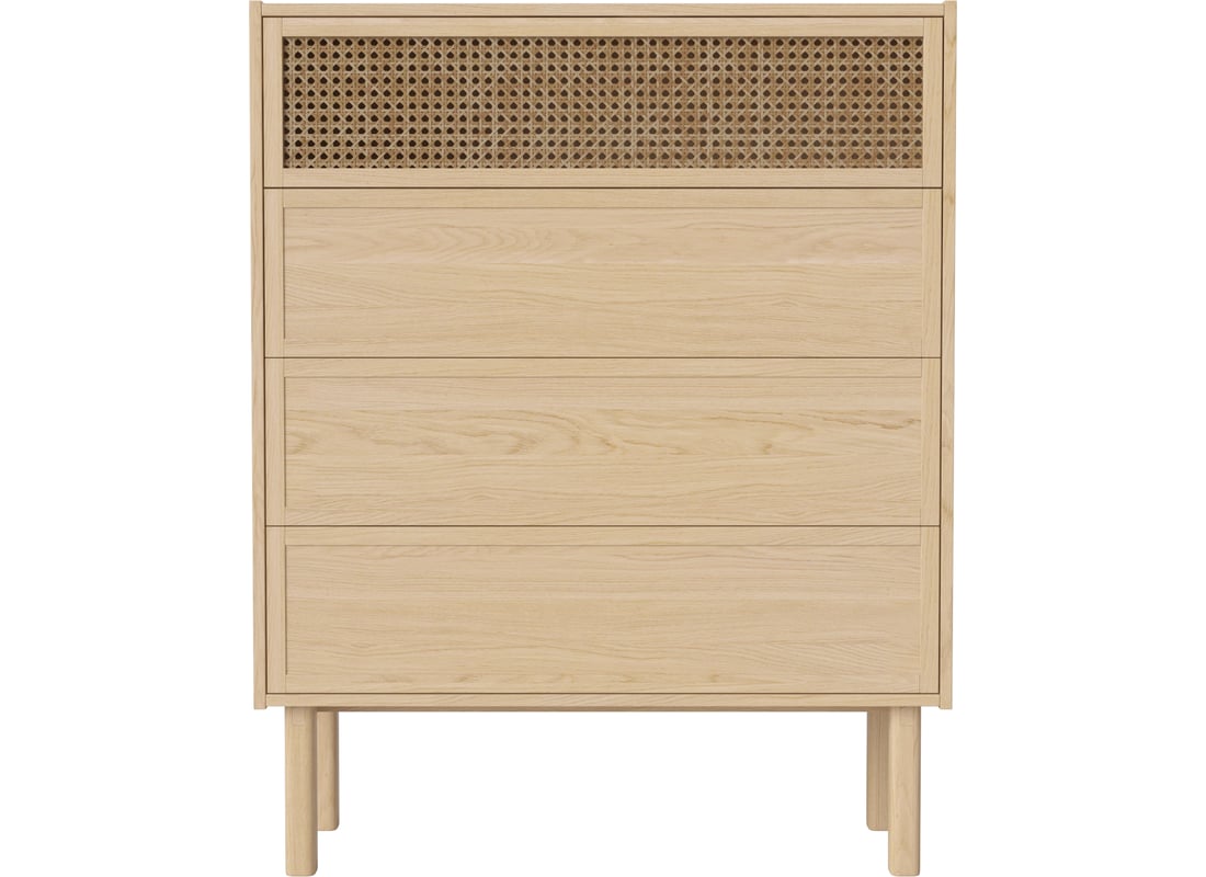 Bolia Comoda Cana 113 cm Stejar Alb Uluit, Furnir 2