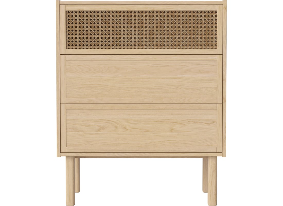 Bolia Comoda Cana 91,5 cm Stejar Alb Uluit, Furnir 2
