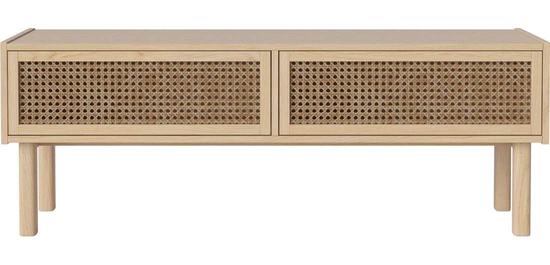 Bolia Mobilier HiFi Cana Stejar Alb Uluit, Furnir 128×40×46 cm 1