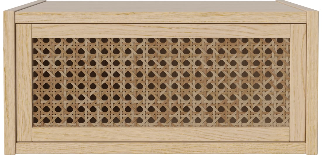 Bolia Noptieră Cana 20 cm Stejar Alb Uluit, Furnir 47×30×20 cm 1