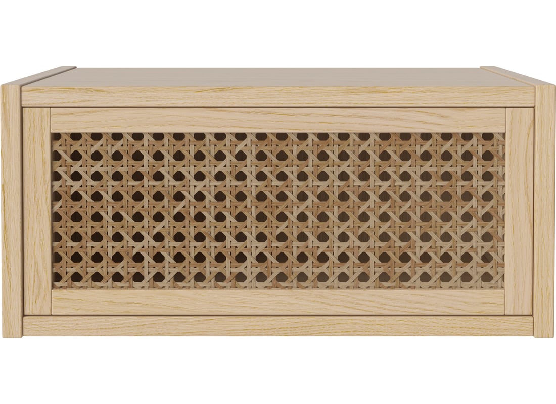 Bolia Noptieră Cana 20 cm Stejar Alb Uluit, Furnir 47×30×20 cm 2