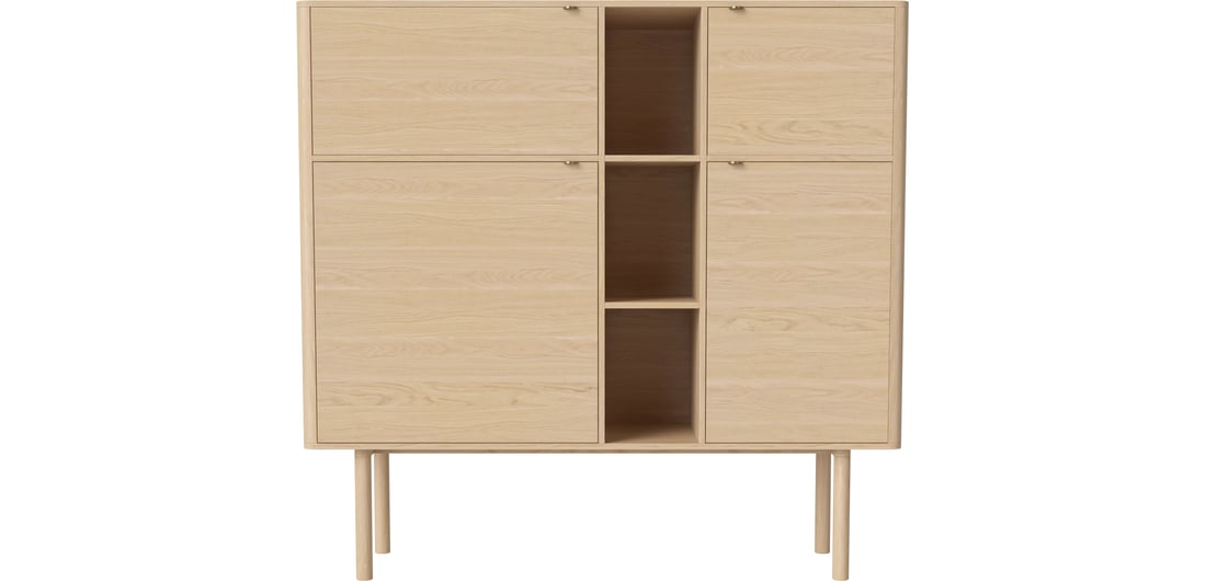 Bolia Highboard Yacht Furnir din Stejar Albit și Uluit 1