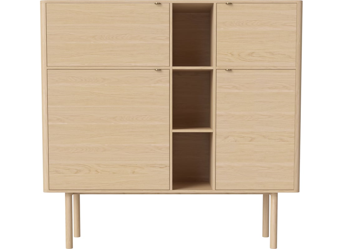 Bolia Highboard Yacht Furnir din Stejar Albit și Uluit 2