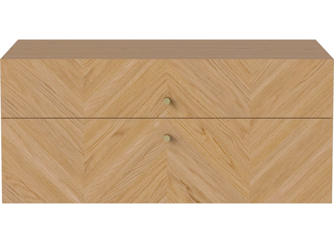 Bolia Mobil cu 2 Sertare Luxe Suspendat Stejar Uluit, Furnir 68×40×30 cm 2