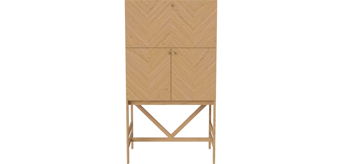 Bolia Bar Luxe Stejar Uluit, Furnir 68×40×125 cm 1
