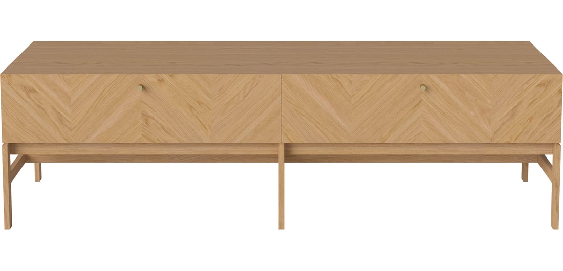 Bolia HiFi Luxe cu Uși din Lemn Stejar Uluit, Furnir 150×45×43 cm 1