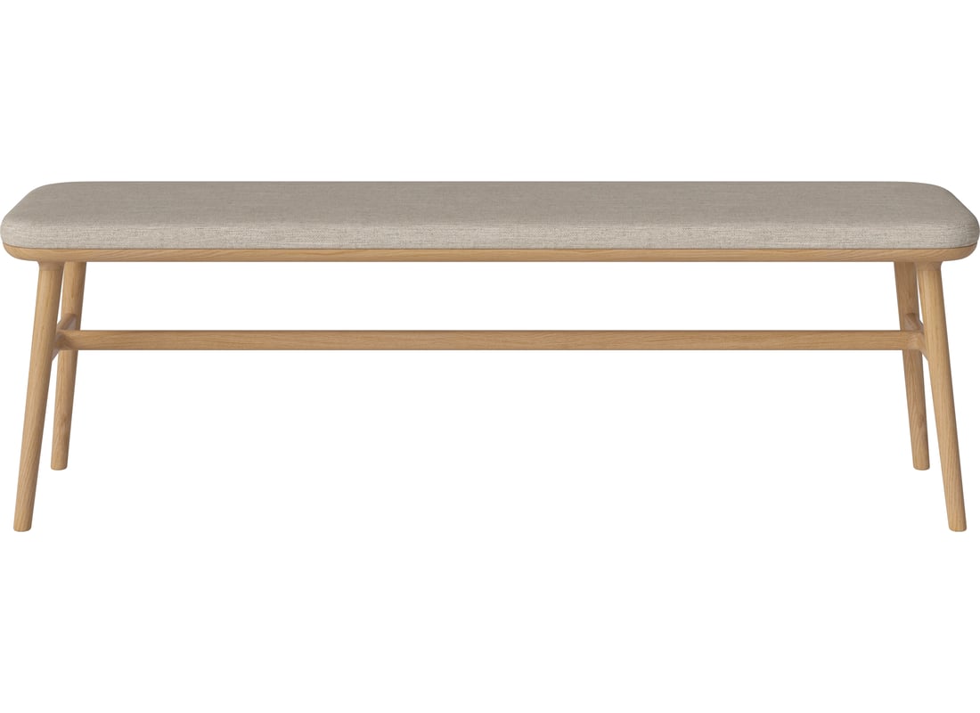 Bolia Bancă Flor 140 cm Baize Netedă, Nisip 2