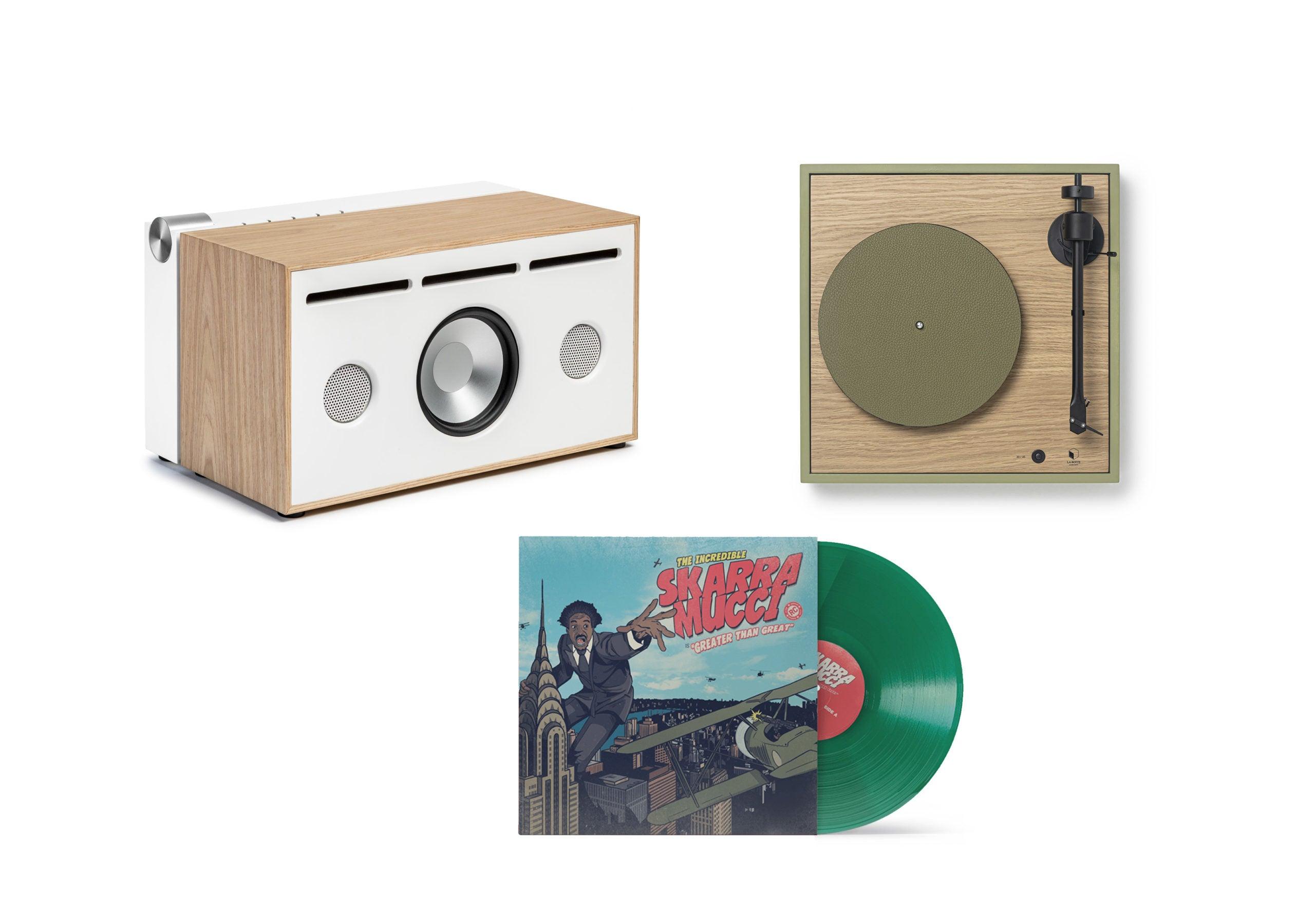 1 Boxa Wireless PR/01 + 1 SQUARE Platinum + 1 vinil gratuit / Stejar - Verde - La Boite Concept - PARIS14A.RO