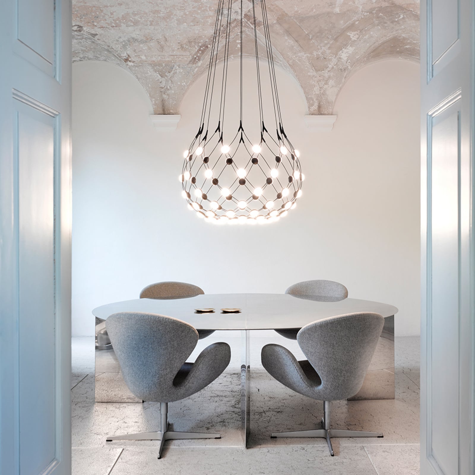 Luceplan lustră Mesh | Fără fir Bluetooth 2 m | Ø 100 cm