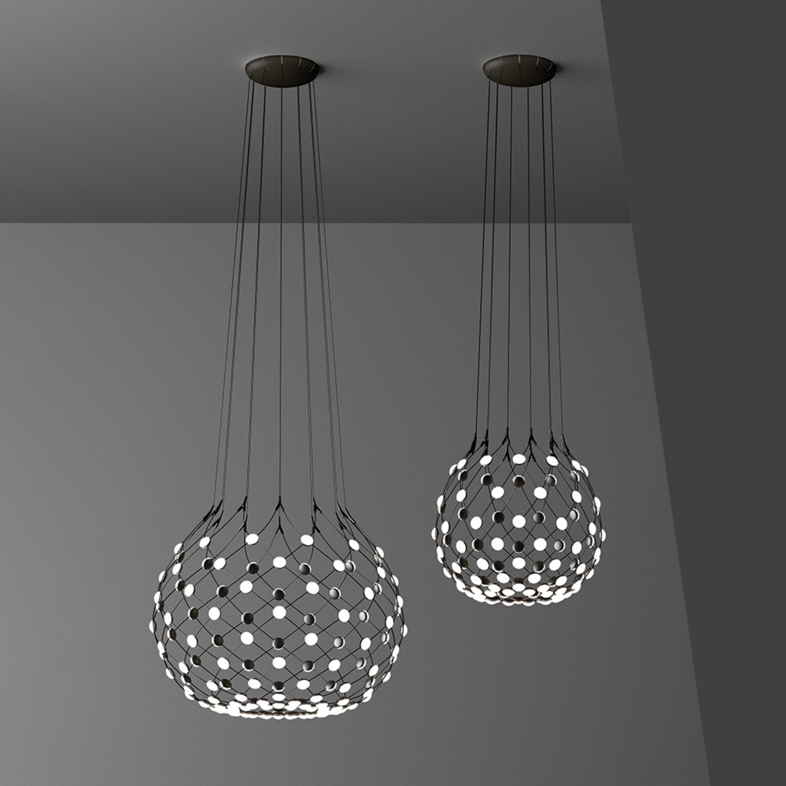 Luceplan lustră Mesh | Fără fir Bluetooth 3 m | Ø 100 cm