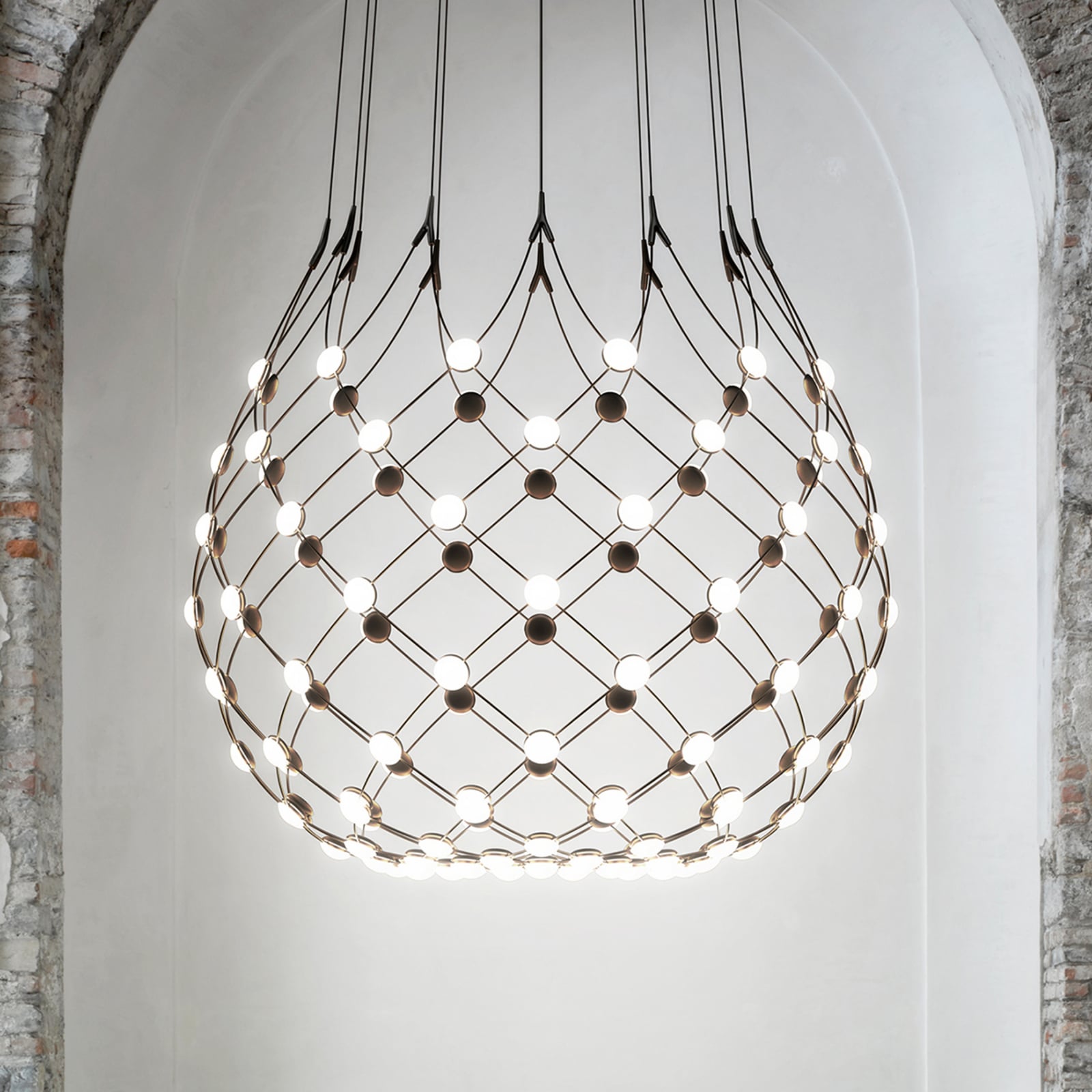 Luceplan lustră Mesh | Fără fir Bluetooth 3 m | Ø 100 cm