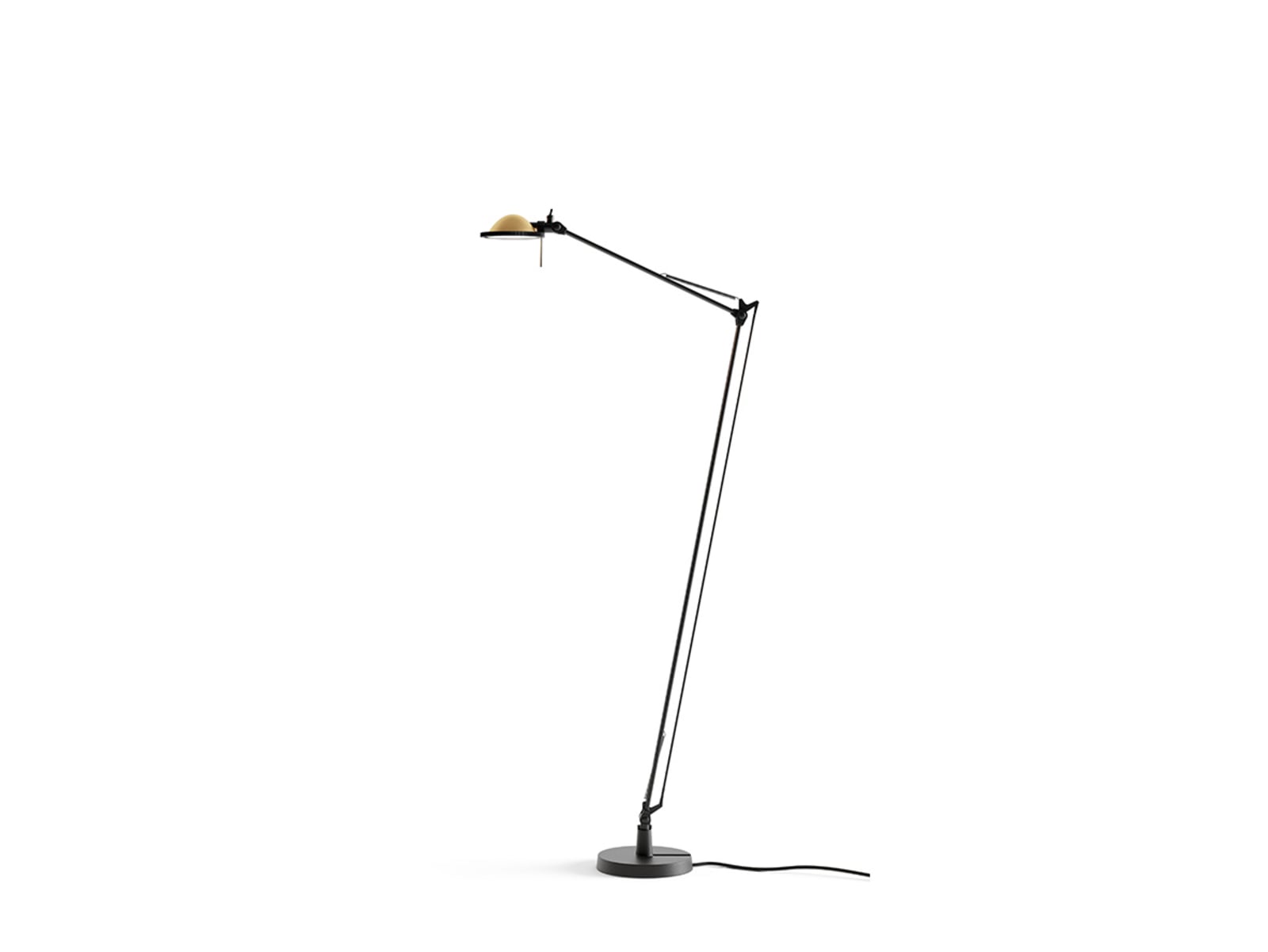 Luceplan lampadar Berenice | Negru cap din alamă