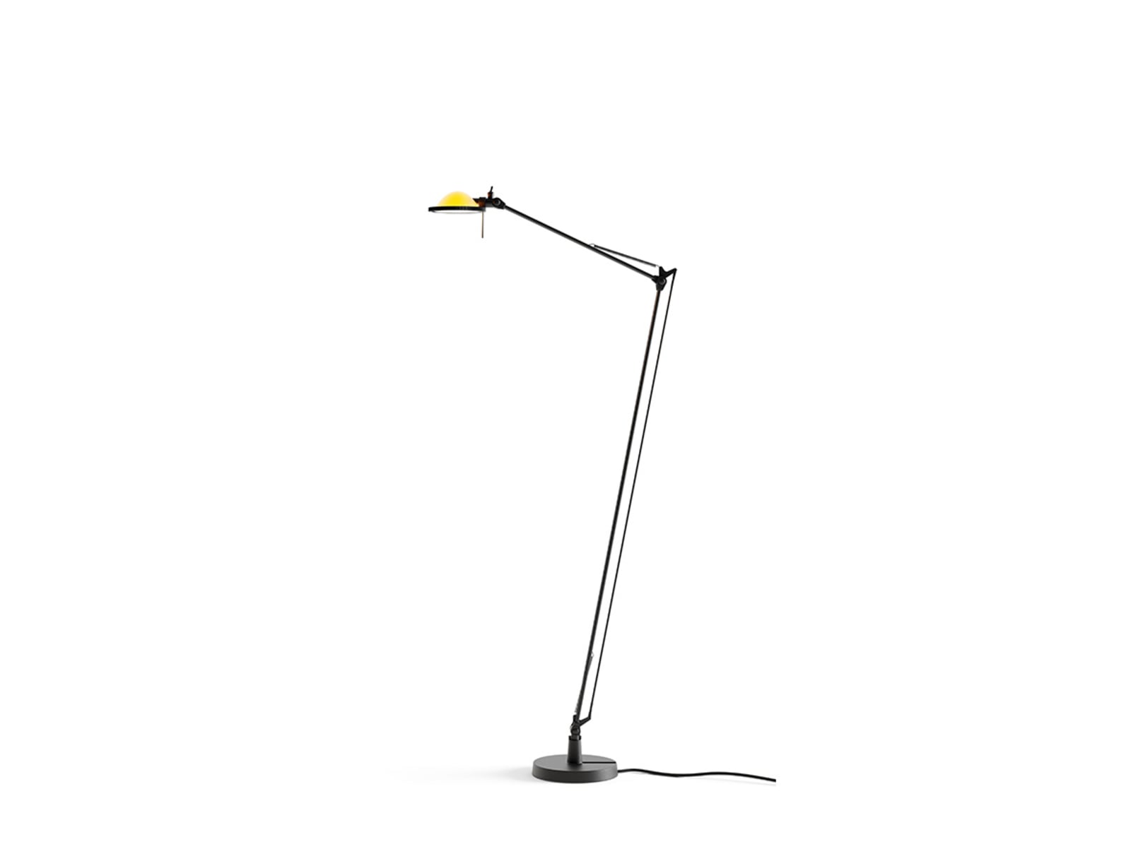 Luceplan lampadar Berenice | Negru cap galben