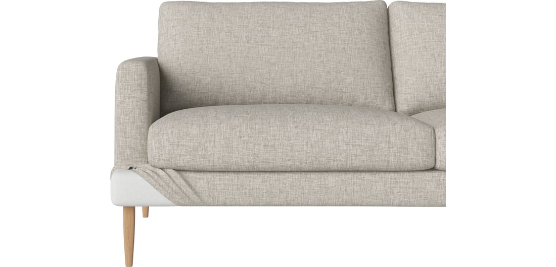 Bolia Husă Canapea Modulară Veneda Slim cu 6 Module și Colț Deschis - Dreapta | Nantes - Țesătură Netedă, Nisip | 48×23×88 cm