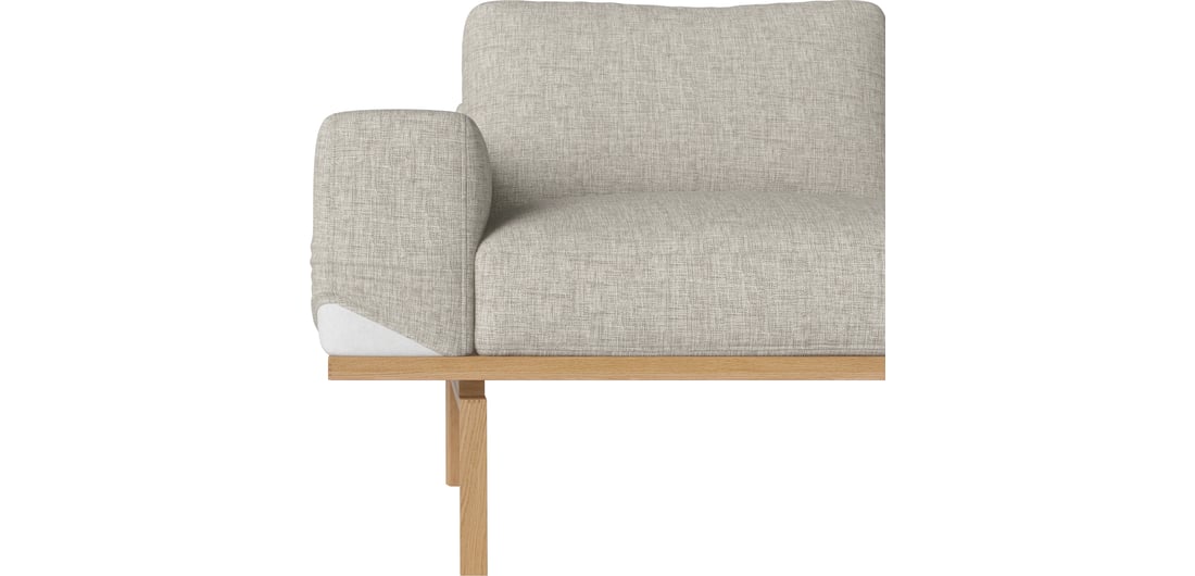 Bolia Husă Canapea Tip Daybed Elton | Nantes - Pânză Netedă, Nisip | 207×100×42 cm