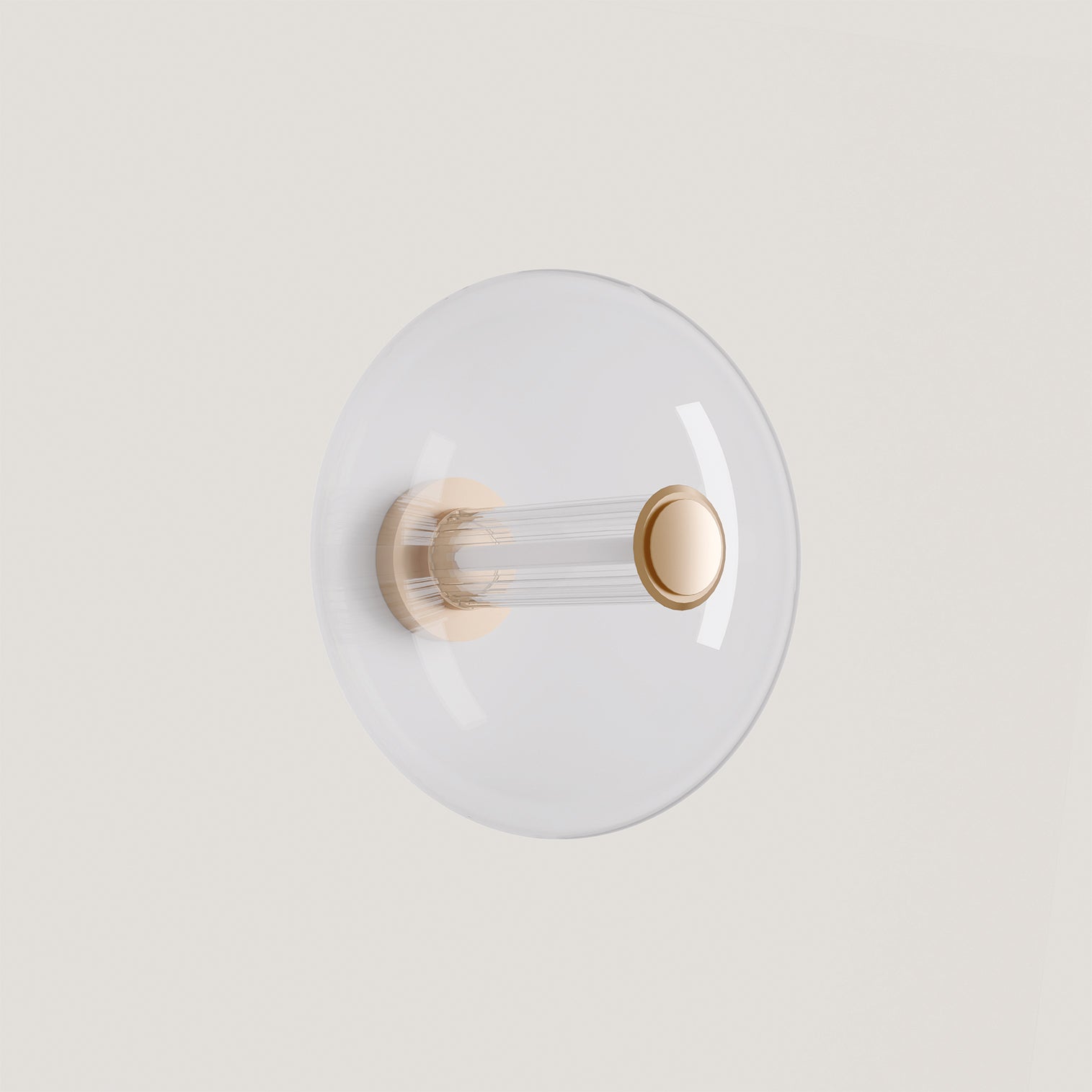 Aromas del Campo aplica de perete Ludo | Sticla transparenta si aluminiu | Auriu vechi