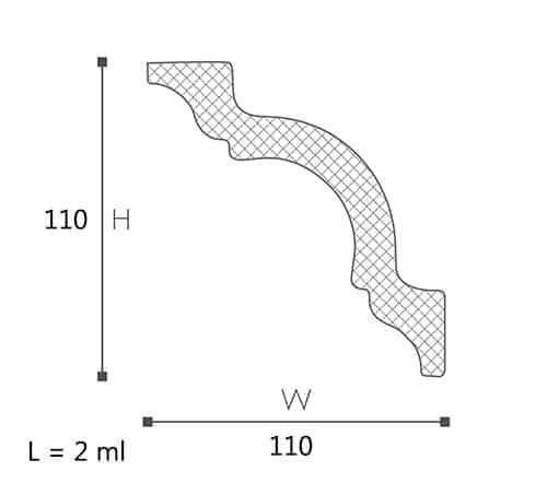 CORNISA DECORATIVA NOMASTYL A 110X110X2000