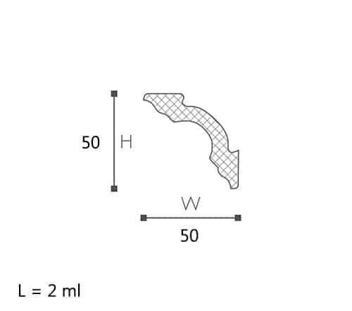 CORNISA DECORATIVA NOMASTYL A2 50X50X2000