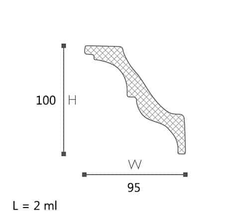 CORNISA DECORATIVA NOMASTYL AT 100X95X2000