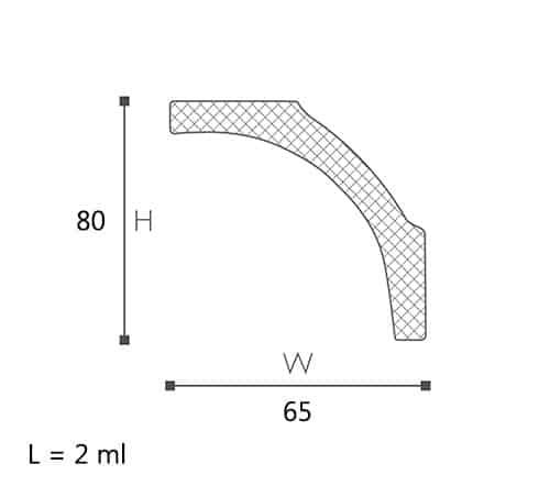 CORNISA DECORATIVA NOMASTYL B1 78X66X2000