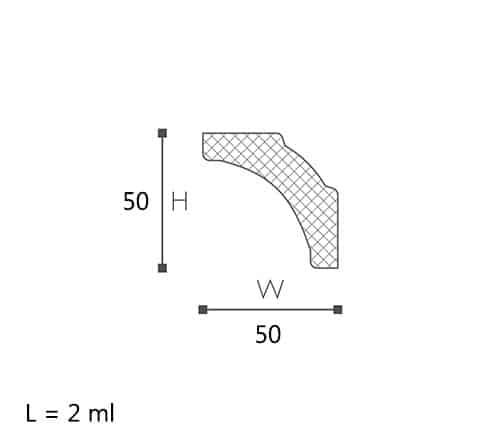 CORNISA DECORATIVA NOMASTYL B5 50X50X2000