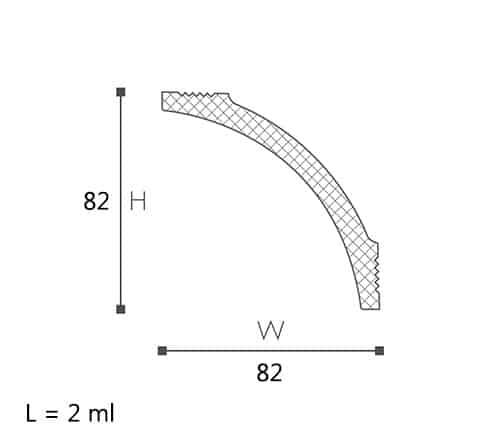 CORNISA DECORATIVA NOMASTYL B8 82X82X2000