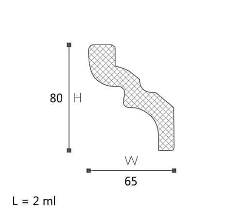 CORNISA DECORATIVA NOMASTYL C 80X65X2000