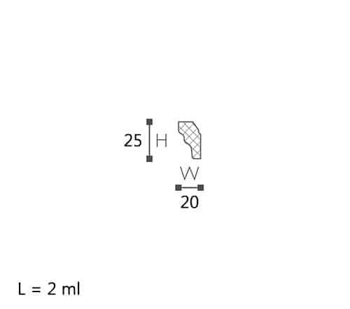 CORNISA DECORATIVA NOMASTYL E 25X17X2000