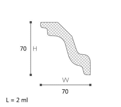 CORNISA DECORATIVA NOMASTYL K 70X70X2000