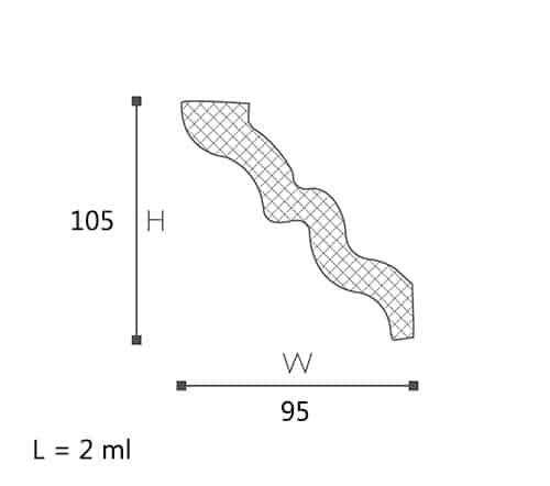 CORNISA DECORATIVA NOMASTYL SM 105X95X2000