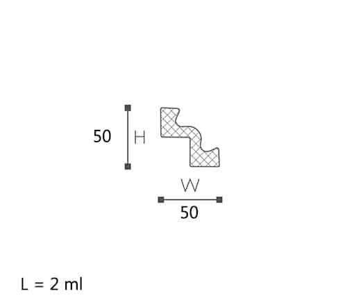 CORNISA DECORATIVA ST2 50X50X2000