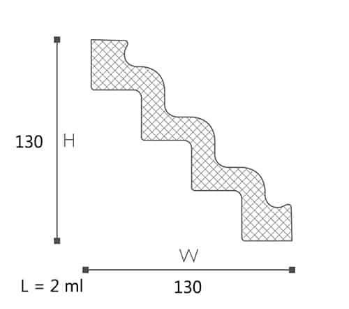 CORNISA DECORATIVA NOMASTYL ST4 130X130X2000