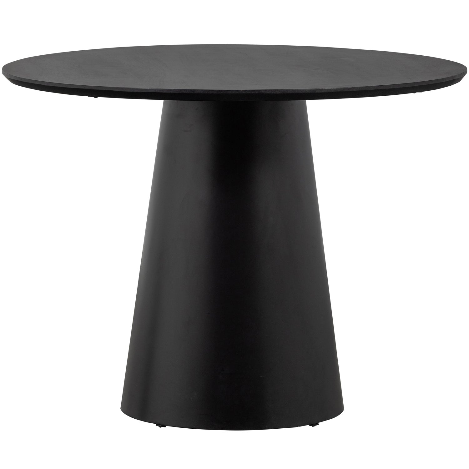 NENA DINING TABLE Ø102CM METAL / WOOD BLACK