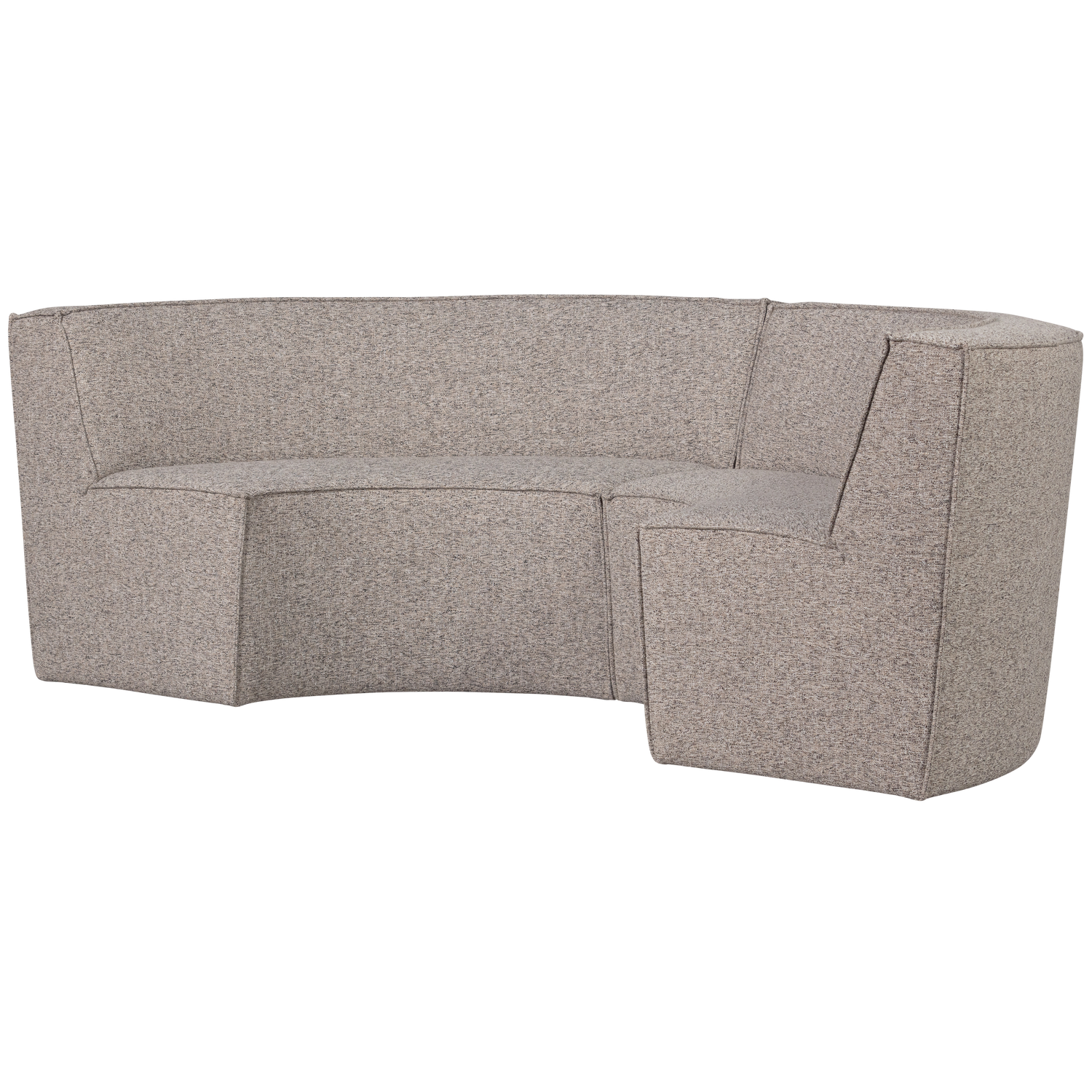 EUROPA 4-SEATER DINING BENCH WOVEN FABRIC SAND MELANGE